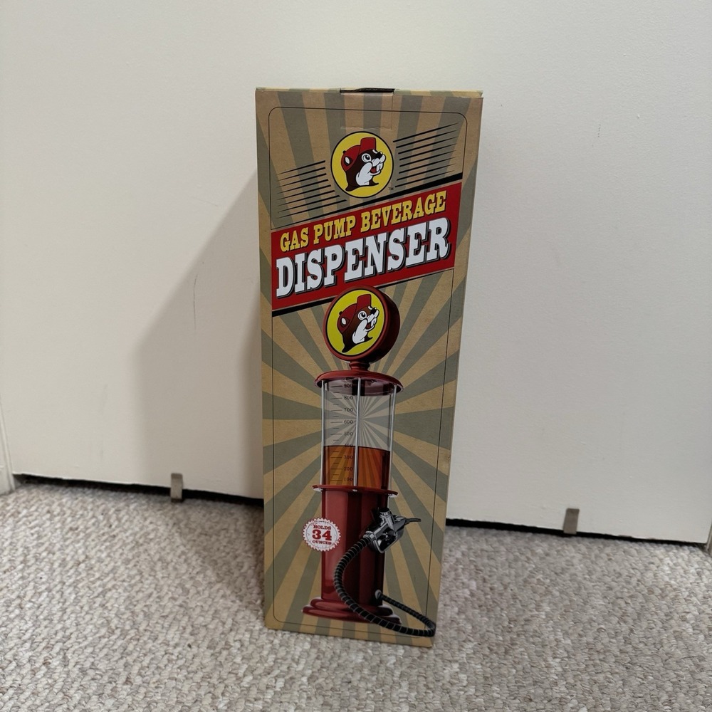 Brand New Bucees Gas Pump Beverage Dispenser - Buc-ee's Holds 34 Ounces - NIB
